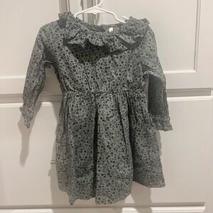 Floral Blue-Gray Rylee+Cru  Dress 2-3 T